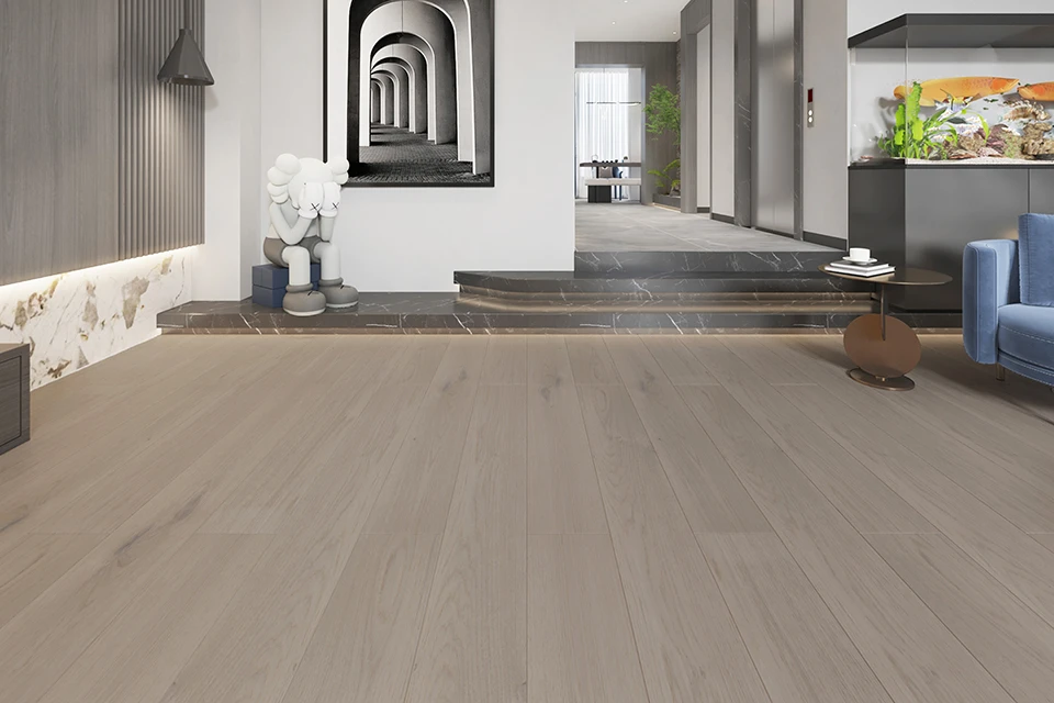 Natural Engineered Flooring Oak Silver Stone Brushed Uv Lacquered 14/3mm By 190mm By 2200mm - Image 4