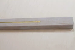 Solid Oak Square Stair Nosing With Brass Double White 25mm By 40mm By 1000mm