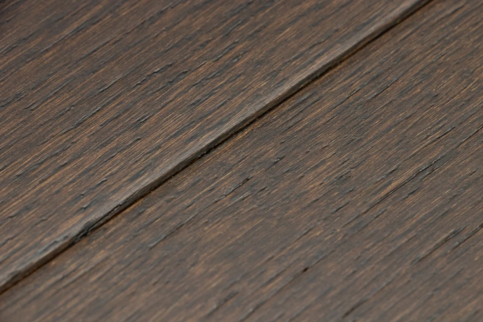 Natural Engineered Flooring Oak Black Tea Brushed UV Oiled 14/3mm By 190mm By 1900mm - Image 3
