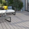 Dasso Bamboo Reversible Grey/Black Reeded XTR Ribbed Hardwood Decking Boards Using Hidden Fixing 18mm By 137mm By 1850mm