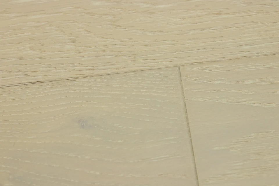 Natural Engineered Flooring Oak Double White Brushed UV Lacquered 14/3mm By 150mm By 400-1500mm - Image 2
