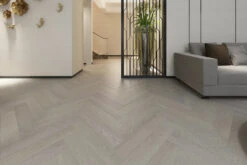 Prime Engineered Flooring Oak Herringbone Silver Stone Brushed Uv Matt Lacquered 14/3mm By 120mm By 600mm