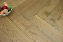 Natural Engineered Flooring Oak Herringbone Cognac Brushed UV Lacquered 15/4mm By 90mm By 600mm