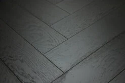 Rustic Engineered Flooring Oak Herringbone Jet Black Brushed UV Lacquered 14/3mm By 125mm By 600mm