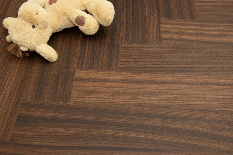 Prime Engineered Flooring African Walnut Herringbone Brushed Matt UV Lacquered 14/3mm By 97mm By 790mm - Image 2