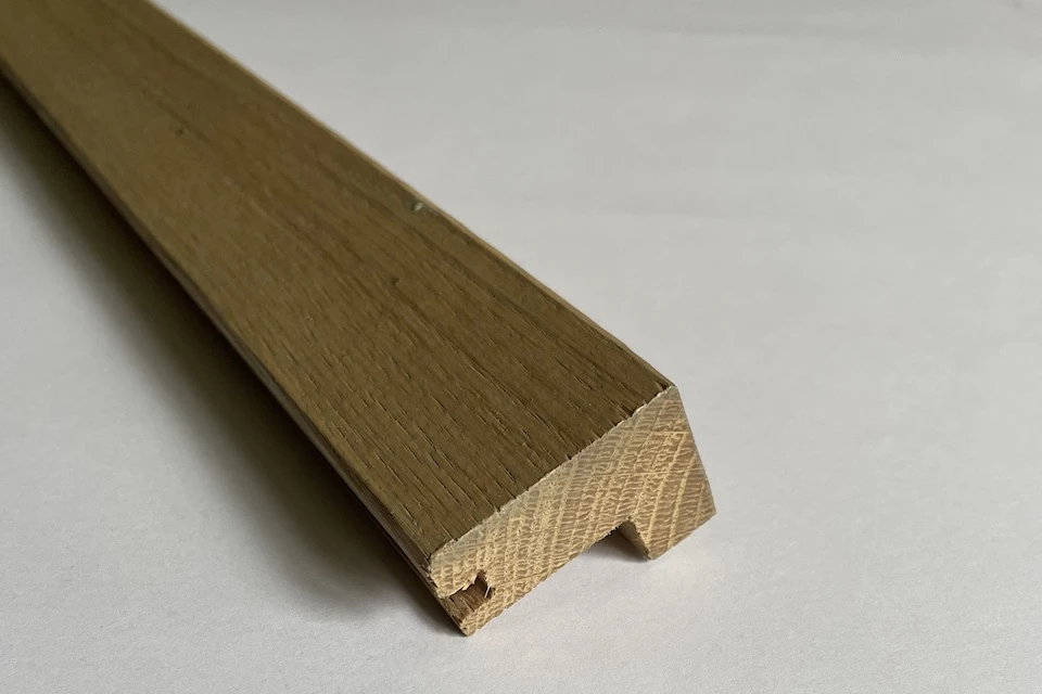 Solid Oak Square Stair Nosing Silver Stone 25mm By 40mm By 900mm