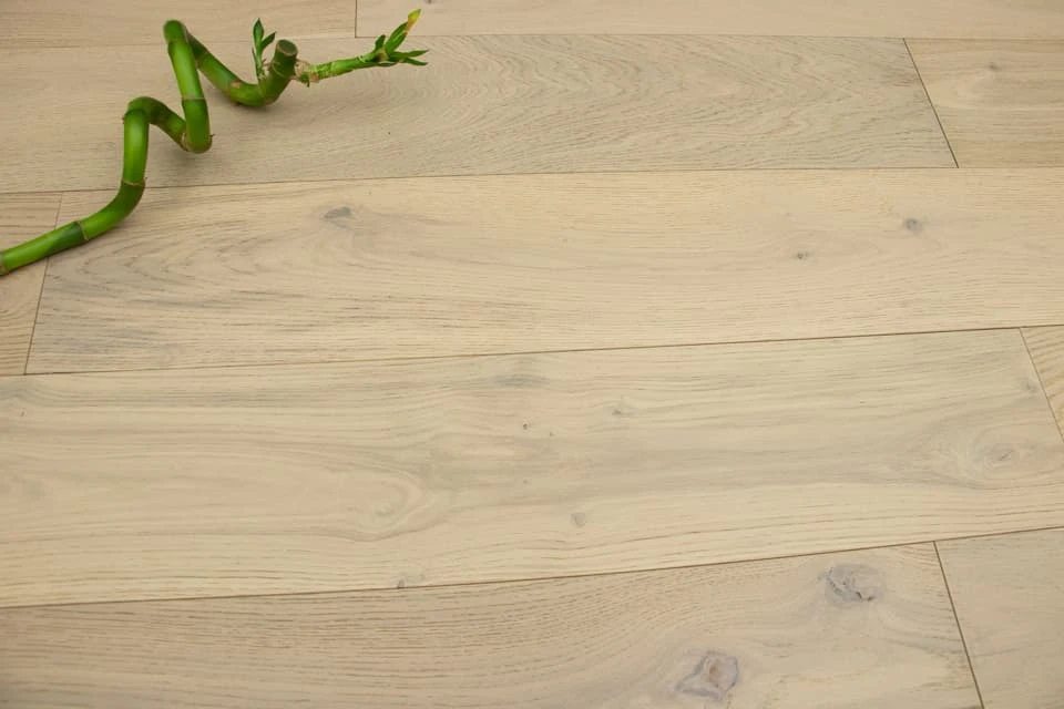 Natural Engineered Flooring Oak Non Visible Brushed UV Lacquered 10/3mm By 150mm By 1200mm