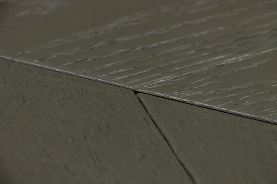 Natural Engineered Flooring Oak Chevron Jet Black Light Brushed UV Lacquered 15/4mm By 90mm By 600mm - Image 4