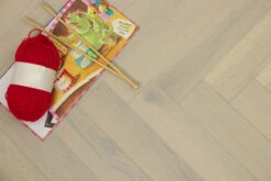 Natural Engineered Flooring Oak Herringbone Double White Brushed UV Lacquered 15/4mm By 90mm By 600mm