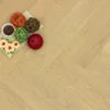 Prime Engineered Flooring Oak Herringbone Ribolla Brushed UV Matt Lacquered 10/3mm By 97mm By 582mm