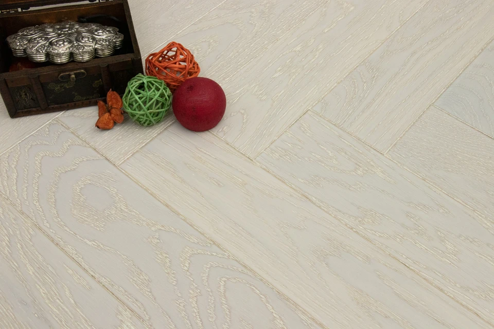 Prime Engineered Flooring Oak Herringbone Sealed Brushed UV Lacquered 14/3mm By 98mm By 790mm