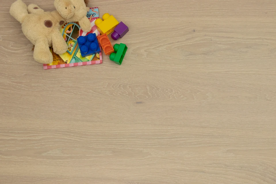 Prime Engineered Flooring Oak Sunny White Brushed UV Oiled 14/3mm By 178mm By 1000-2400mm