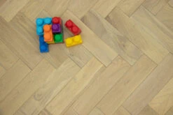 Select Solid Flooring Oak Herringbone Smoked Grey Brushed UV Oiled 18mm By 70mm By 280mm