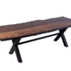 Bog Oak Dining Room Table Top Live Edge Hardwax Oiled (with Resin) 35mm By 890mm By 2530mm