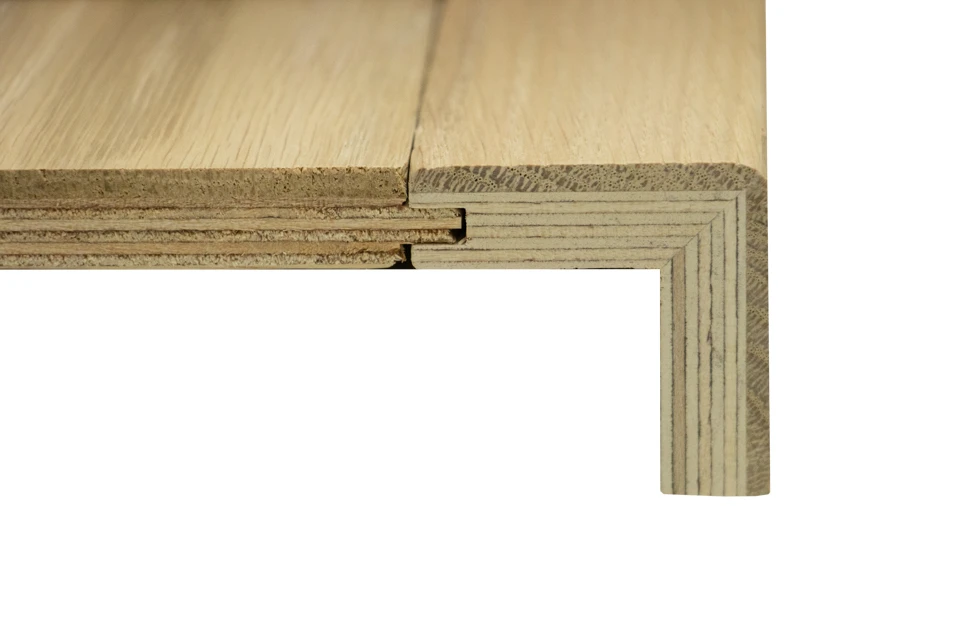 Solid Oak Stair Nosing Grooved White Sand Brushed UV Oiled 40 Mm By 40 Mm By 1000mm - Image 5