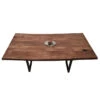 European Oak Dining Room Table Top LiVe Edge UV Lacquered (with Resin) 38mm By 1080mm By 1720mm
