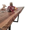European Walnut Dining Room Table Top LiVe Edge UV Lacquered (with Resin) 38mm By 940mm By 1690mm
