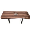 European Walnut Dining Room Table Top LiVe Edge UV Lacquered (with Resin) 38mm By 920mm By 1820mm