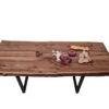 European Walnut Dining Room Table Top LiVe Edge UV Lacquered (with Resin) 38mm By 850mm By 1780mm
