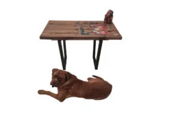 European Walnut Dining Room Table Top Straight Unfinished Edge 40mm By 640mm By 1040mm