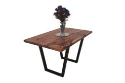 European Walnut Dining Room Table Top Straight Unfinished Edge 40mm By 700mm By 1060mm