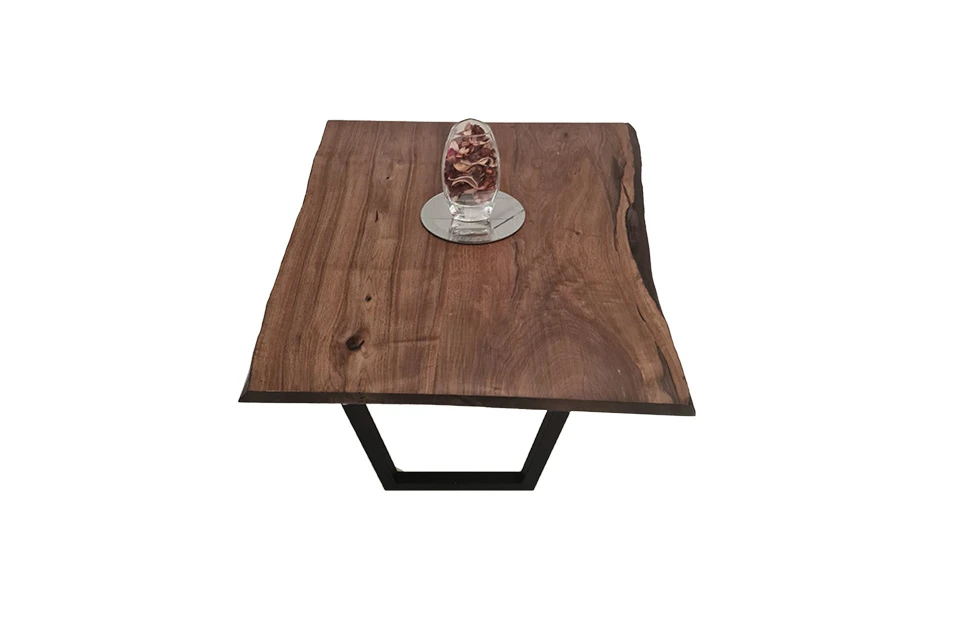 European Walnut Dining Room Table Top LiVe Edge UV Lacquered (with Resin) 40mm By 820mm By 1090mm - Image 3