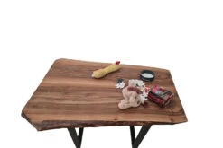 European Walnut Dining Room Table Top LiVe Edge UV Lacquered (with Resin) 30mm By 840mm By 1080mm