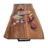 European Walnut Dining Room Table Top LiVe Edge UV Lacquered (with Resin) 38mm By 820mm By 1820mm