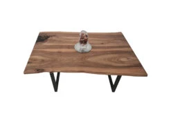 European Walnut Dining Room Table Top LiVe Edge UV Lacquered (with Resin) 35mm By 900mm By 1400mm