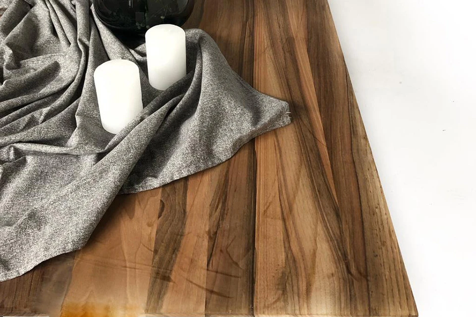 Full Stave European Walnut Worktop 40mm By 1000mm By 1100mm