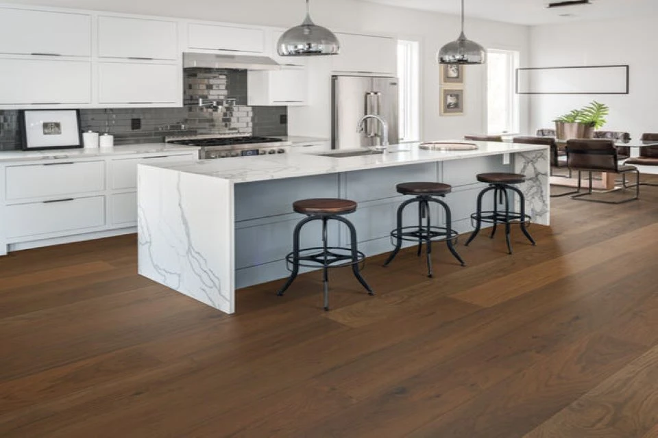 BJELIN Hardened Oak Wood Flooring Click Medium Smoked UV Lacquer 11.3/0.6mm By 206mm By 2200mm